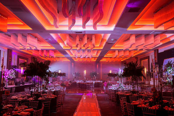 The grand ballroom at Qaid-e-Azam Banqueting Suite in Birmingham